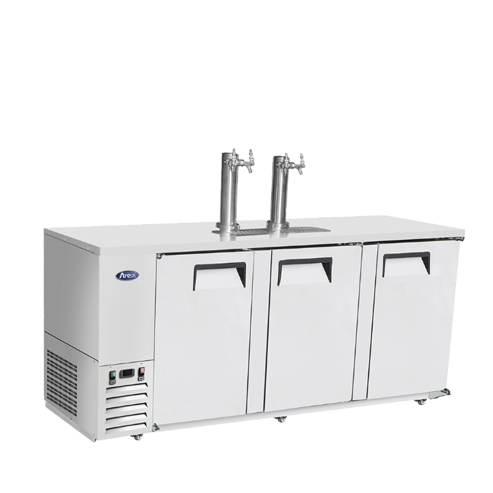 Atosa MKC90GR 90'' Keg Cooler-S/S-with 2 Dual Tap Towers Dimension: 89-3/10 W * 28-1/10 D * 40-1/10 H