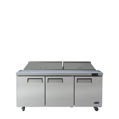 Atosa MSF8304GR 72'' Sandwich Prep. Table with 18 S/S Pans