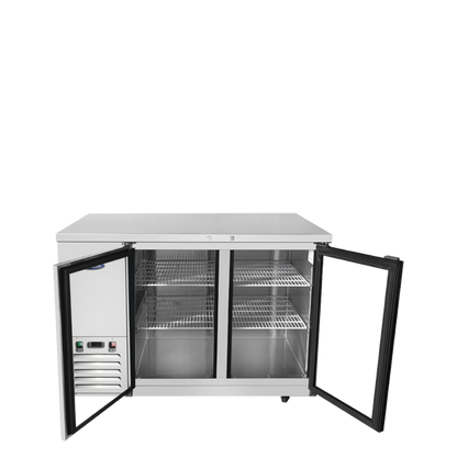 Atosa SBB48GGRAUS1 48" Back Bar Cooler w/ Glass Door Shallow Depth (S/S Exterior)