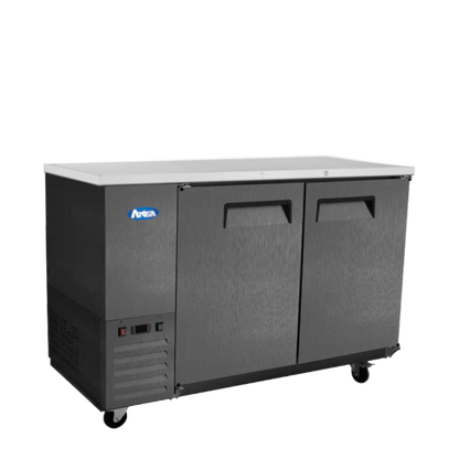 Atosa SBB48GRAUS2 48" Back Bar Cooler Shallow Depth (Black Exterior) Dimension: 48 W * 24-1/2 D * 40-1/10 H