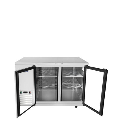 Atosa SBB59GGRAUS1 59" Back Bar Cooler w/ Glass Door Shallow Depth (S/S Exterior)