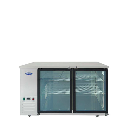 Atosa SBB59GGRAUS1 59" Back Bar Cooler w/ Glass Door Shallow Depth (S/S Exterior)