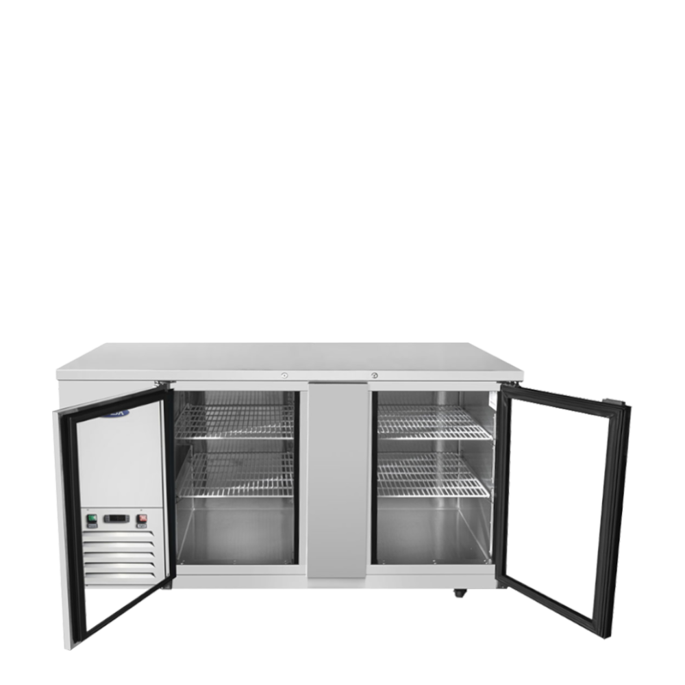 Atosa SBB69GGRAUS1 69" Back Bar Cooler w/ Glass Door Shallow Depth (S/S Exterior) Dimension: 68 W * 24-1/2 D * 40-1/10 H