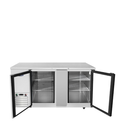 Atosa SBB69GGRAUS1 69" Back Bar Cooler w/ Glass Door Shallow Depth (S/S Exterior)