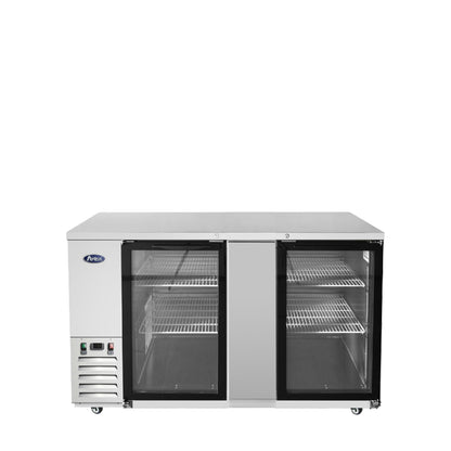 Atosa SBB69GGRAUS1 69" Back Bar Cooler w/ Glass Door Shallow Depth (S/S Exterior) Dimension: 68 W * 24-1/2 D * 40-1/10 H