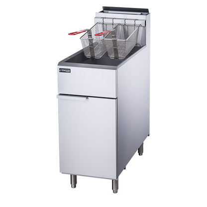 Dukers DCF3-NG Natural Gas Fryer with 3 Tube Burners