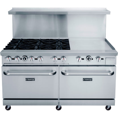 Dukers DCR60-6B24GM 60″ Gas Range with Six (6) Open Burners & 24″ Griddle